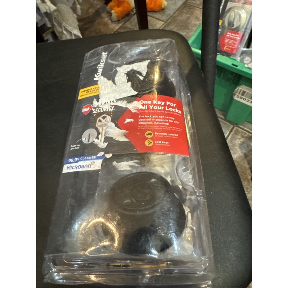 Kwikset Double Cylinder Deadbolt Metal Matte Black 96650-515